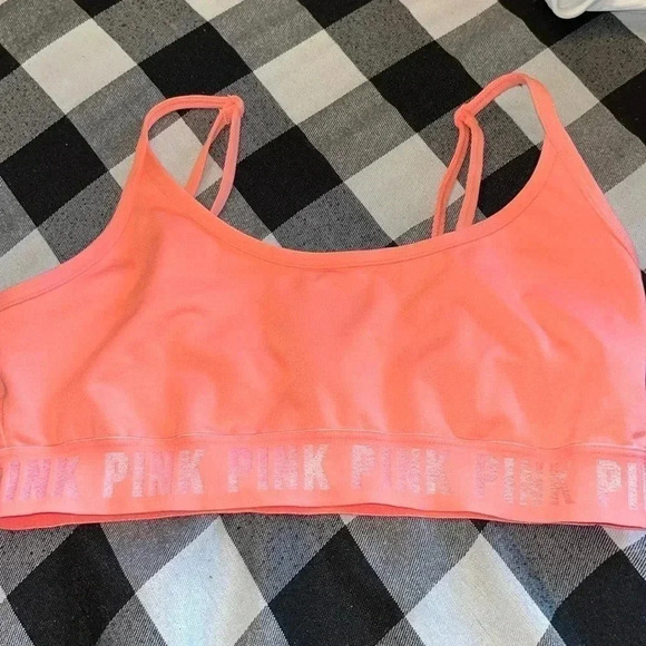 PINK VICTORIAS SECRET sports bra size Medium M - Picture 1 of 4